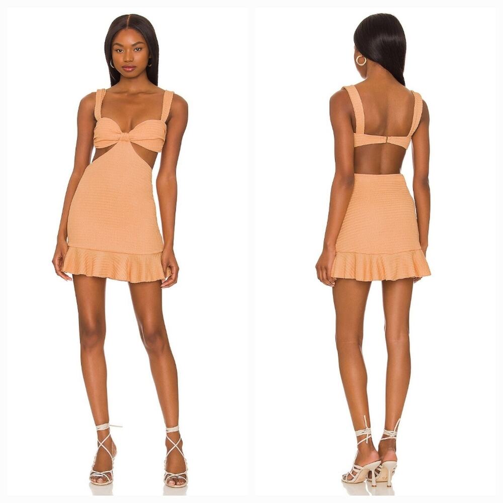 Lovers and Friends Sun Drenched Mini Dress in Orange XS